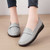 Women's grey layered accents penny strap slip on shoe loafer 02