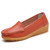 Women's orange casual plain slip on shoe loafer wedge 01