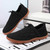 Men's black flyknit pattern shape slip on shoe sneaker 09