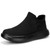 Men's black flyknit sock like entry slip on shoe sneaker 01