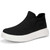 Men's black flyknit sock like entry slip on shoe sneaker 01