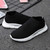 Men's black flyknit sock like fit stripe texture slip on shoe sneaker 09