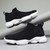 Men's black stripe texture sock like fit slip on shoe sneaker 08