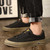 Men's black pattern & label print casual shoe sneaker 03