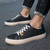 Men's black denim canvas casual shoe sneaker 04
