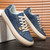 Men's blue denim canvas casual shoe sneaker 09