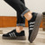 Men's black stripe & label print casual shoe sneaker 06