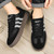 Men's black stripe & label print casual shoe sneaker 07