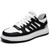 Men's black stripe & logo print casual shoe sneaker 01