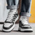Men's black stripe & logo print casual shoe sneaker 09