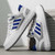 Men's white stripe & logo print casual shoe sneaker 11