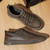Men's khaki thread accents & label print casual shoe sneaker 08