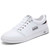 Men's white thread accents & label print casual shoe sneaker 01