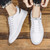 Men's white thread accents & label print casual shoe sneaker 06