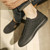 Men's black mixed pattern shape casual shoe sneaker 05