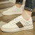 Men's white mixed pattern shape casual shoe sneaker 04