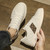 Men's white mixed pattern shape casual shoe sneaker 06