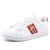 Men's white red stripe & bee pattern casual shoe sneaker 01