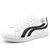 Men's white black curved stripe casual shoe sneaker 01