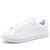 Men's white curved stripe casual shoe sneaker 01