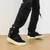 Men's black plain stripe block casual shoe sneaker 02