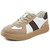 Men's beige orange stripe block casual shoe sneaker 01