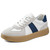 Men's white blue stripe block casual shoe sneaker 01
