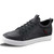 Men's black thread accents pull tab casual shoe sneaker 01