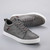 Men's grey thread accents pull tab casual shoe sneaker 04