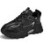 Men's black stripe & layered accents sport shoe sneaker 01