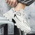 Men's white stripe & layered accents sport shoe sneaker 02