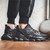 Men's black dragon pattern sport shoe sneaker 02