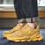 Men's yellow dragon pattern sport shoe sneaker 06