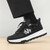 Men's black pattern print & stripe sport shoe sneaker 07