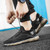 Men's black pattern flyknit rubber patch sport shoe sneaker 04