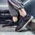 Men's black pattern flyknit rubber patch sport shoe sneaker 03