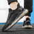 Men's black pattern flyknit rubber patch sport shoe sneaker 05