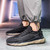 Men's black pattern flyknit rubber patch sport shoe sneaker 07