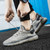 Men's grey pattern flyknit rubber patch sport shoe sneaker 05