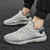 Men's grey pattern flyknit rubber patch sport shoe sneaker 09