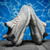 Men's grey pattern flyknit rubber patch sport shoe sneaker 12