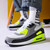 Men's white black green coloris sport shoe sneaker 02