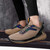 Men's brown flyknit suede stripe sport shoe sneaker 09