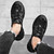 Men's black hollow out rubber patch drawstring lace shoe sneaker 04