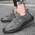 Men's grey hollow out rubber patch drawstring lace shoe sneaker 07
