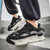 Men's black rear lace accents sport shoe sneaker 02