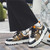 Men's brown stripe star pattern sport shoe sneaker 09