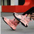 Men's pink microfiber stripe pattern sport shoe sneaker 02