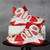 Men's red microfiber stripe pattern sport shoe sneaker 11