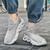 Men's white flyknit stripe texture letter strap sport shoe sneaker 05